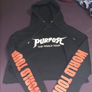 Justin Bieber Purpose Tour Crop Hoodie